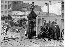 Chicago police telephone box, 1886