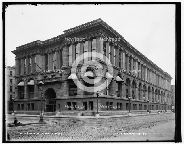 Chicago Public Library, between 1890 and 1901. Creator: Unknown.