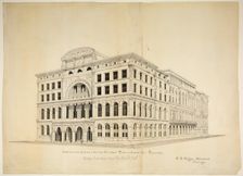 Chicago Public Library Design Competition, Chicago, Illinois, Perspective, 1891. Creator: Peter Bonnett Wight