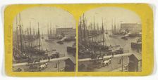 Chicago River from Rush Street Bridge, late 19th century. Creator: John Carbutt