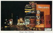 Chicago's Great Whiteway postcard, 1959