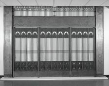 Chicago Stock Exchange Building: Elevator Enclosure Grille T-Plates, 1893/94. Creator: Adler & Sullivan