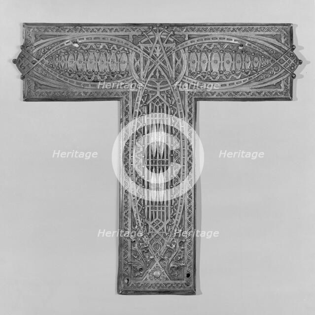 Chicago Stock Exchange Building: First Floor Elevator Enclosure Grille T-Plate, 1893/94. Creator: Adler & Sullivan.