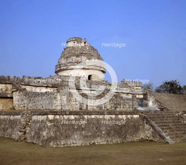 Chichen Itza, ruins in the main and ancient Mayan city, the Observatory.