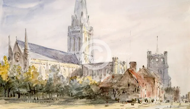 'Chichester Cathedral', Sussex, c1796-1837. Creator: John Constable.