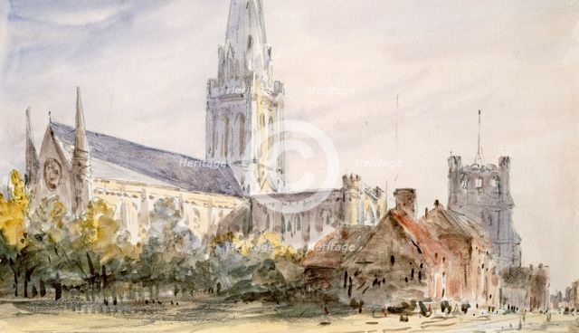 'Chichester Cathedral', Sussex, c1796-1837. Creator: John Constable.