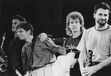 Chick Corea, Eric Marienthal, Dave Weckl, John Patitucci, Norwich Jazz Festival, 1990. Creator: Brian Foskett
