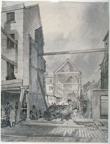 Chick Lane, City of London, 1825. Creator: Robert Blemmell Schnebbelie