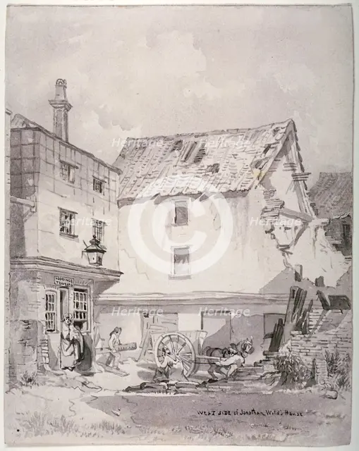 Chick Lane, City of London, 1825. Creator: Robert Blemmell Schnebbelie.