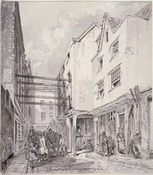 Chick Lane, City of London, 1825. Creator: Robert Blemmell Schnebbelie