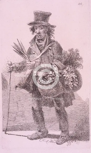 'Chick-Weed', Cries of London, 1819 Artist: John Thomas Smith