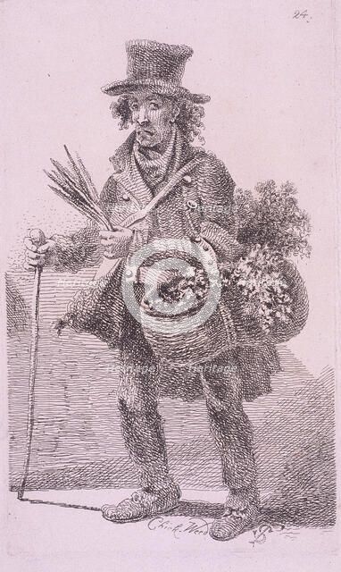 'Chick-Weed', Cries of London, 1819 Artist: John Thomas Smith