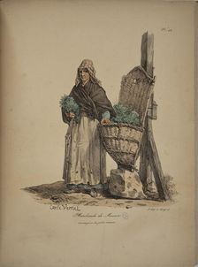 Chickweed seller. From the Series "Cris de Paris" (The Cries of Paris), 1815. Creator: Vernet, Carle (1758-1836)