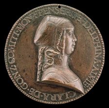 Chiara Gonzaga, 1464-1503, Wife of Gilbert de Bourbon 1481 [obverse], c. 1481. Creator: Bartolommeo di Virgilio Melioli