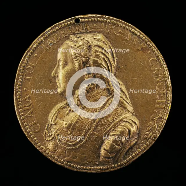 Chiara Taverna, Wife of Francesco Taverna [obverse], c. 1554. Creator: Pietro Paolo Galeotti.
