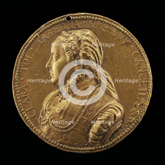Chiara Taverna, Wife of Francesco Taverna [obverse], c. 1554. Creator: Pietro Paolo Galeotti.