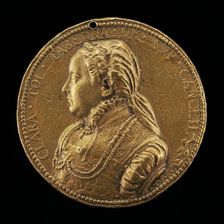 Chiara Taverna, Wife of Francesco Taverna [obverse], c. 1554. Creator: Pietro Paolo Galeotti