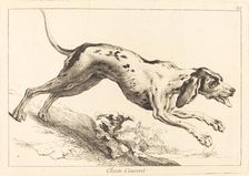 Chien courent (Running Hound). Creator: Jacques Philippe Le Bas