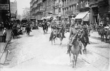 Chief Copelan protecting car in strike, between c1910 and c1915. Creator: Bain News Service