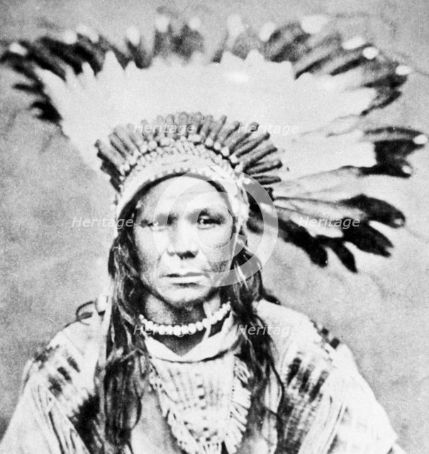 Chief Crow Flies High, c1885-90. Artist: Unknown