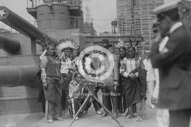 Chief Bald Eagle on U.S.S. Recruit, 28 Jul 1917. Creator: Bain News Service.