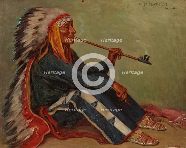 Chief Flat Iron, Sioux, 1900. Creator: Joseph H. Sharp.