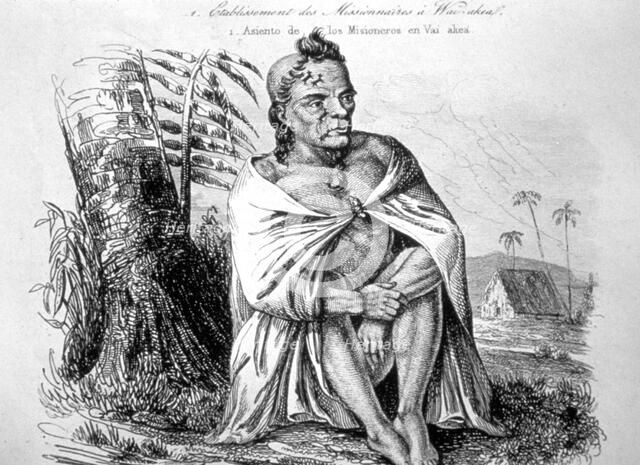 Chief, Hawaii, 19th century. Artist: Ellis