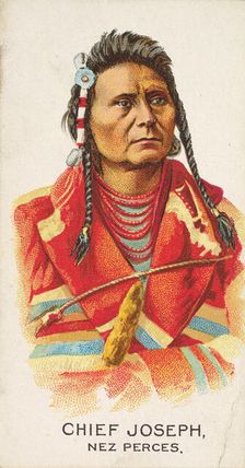 Chief Joseph, Nez Perces, from the American Indian Chiefs series (N2) for Allen & Ginter C..., 1888. Creator: Allen & Ginter