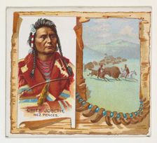 Chief Joseph, Nez Perces, from the American Indian Chiefs series (N36) for Allen & Ginter ..., 1888. Creator: Allen & Ginter
