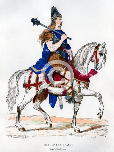 Chief of the Franks, c5th-9th century (1882-1884).Artist: Meunier