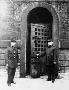 Chief Warder and his assistant at the inner door of Newgate Prison, London