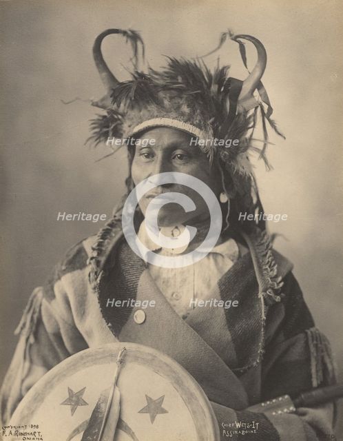 Chief Wets-It of the Assiniboine Nation, 1898. Creators: Adolph F. Muhr, Frank A. Rinehart.