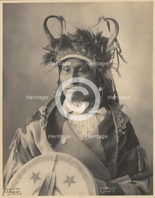 Chief Wets-It of the Assiniboine Nation, 1898. Creators: Adolph F. Muhr, Frank A. Rinehart.