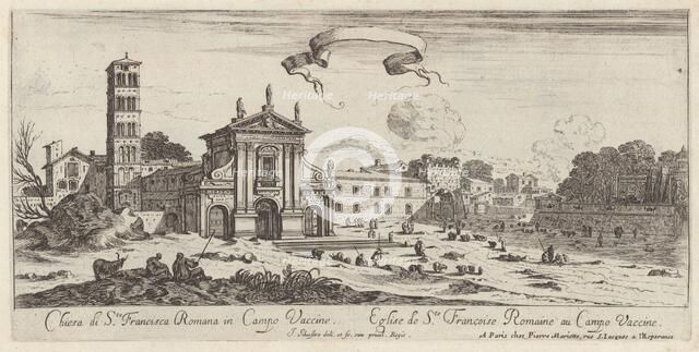 Chiesa di Sta Francisca Romana in Campo Vaccine, 1640-1660. Creator: Israel Silvestre.