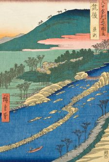 Chikugo Province, Currents around the Weir, 1855. Creator: Ando Hiroshige
