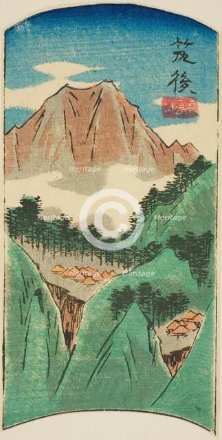 Chikugo, section of sheet no. 17 from the series "Cutout Pictures of the Provinces...", 1852. Creator: Ando Hiroshige.
