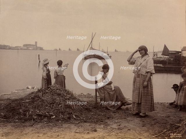 Chioggia, Under the Marina, c. 1870. Creator: Carlo Naya (Italian, 1816-1882).