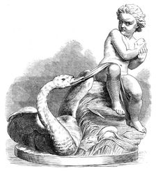 "Child and Swan", (sculpture), by J. S. Westmacott, in the Royal Academy Exhibition, 1869. Creator: Unknown