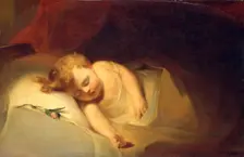 Child Asleep (The Rosebud), 1841. Creator: Thomas Sully
