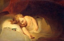 Child Asleep (The Rosebud), 1841. Creator: Thomas Sully