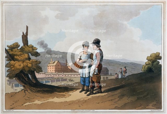 Child factory workers, 1814. Creator: Robert Havell.