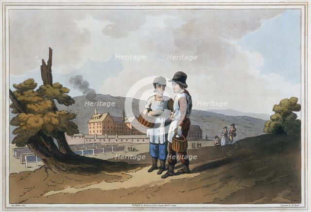 Child factory workers, 1814. Artist: Robert Havell