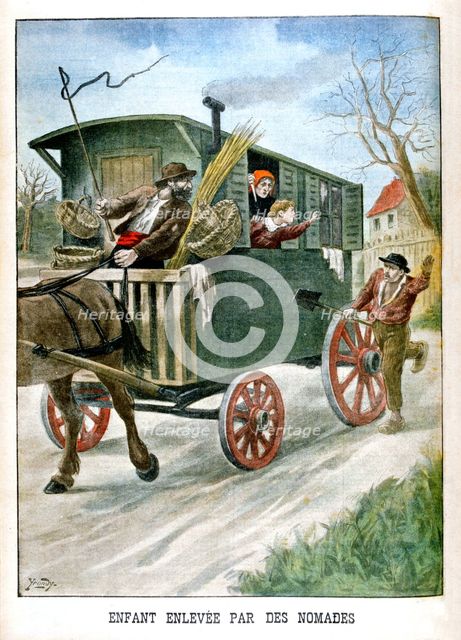Child kidnapped by gypsies, 1902. Artist: Unknown