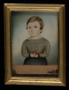 Child Holding a Book, n.d. Creator: Unknown