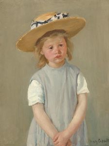 Child in a Straw Hat, c. 1886. Creator: Mary Cassatt