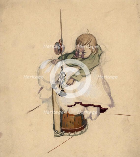 Child in "Naroysan". Selkups, 1920. Creator: A. G. Vargin.