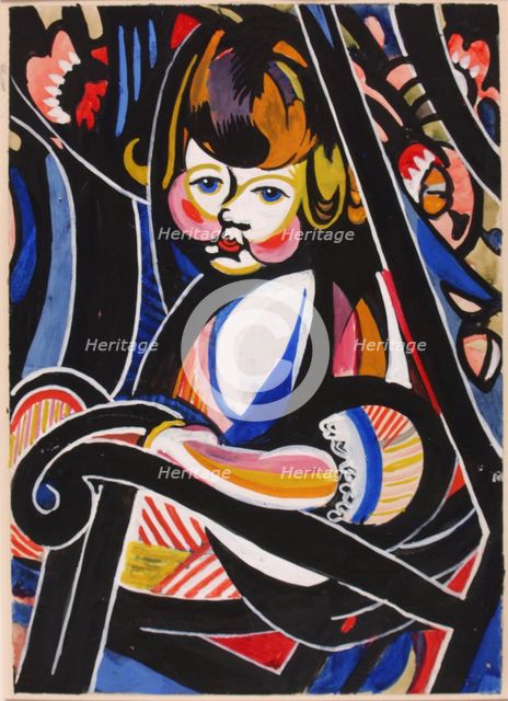 Child in Rocker, ca. 1916. Creator: Henry Lyman Saÿen.
