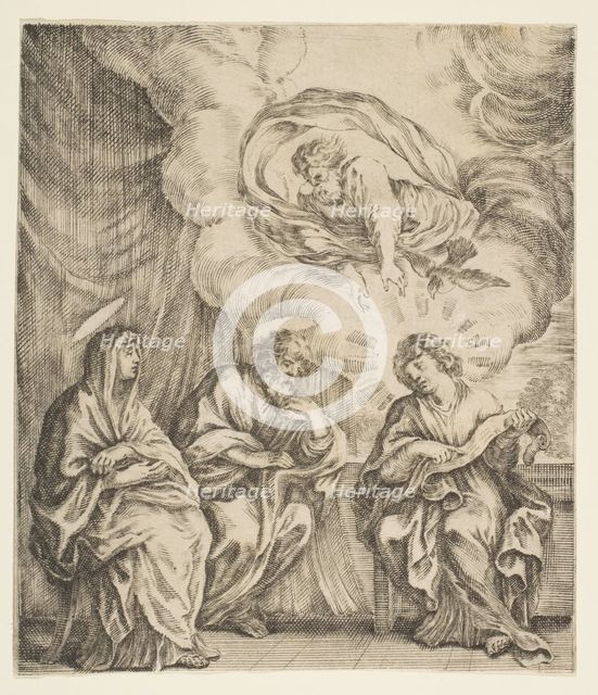 Child Jesus Explaining the Scriptures to His Mother and St. Joseph, ca. 1627. Creator: Stefano della Bella.
