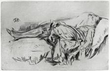Child on a Couch 19th century (1904).Artist: James Abbott McNeill Whistler