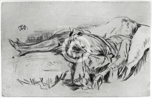 'Child on a Couch', 19th century (1904).Artist: James Abbott McNeill Whistler